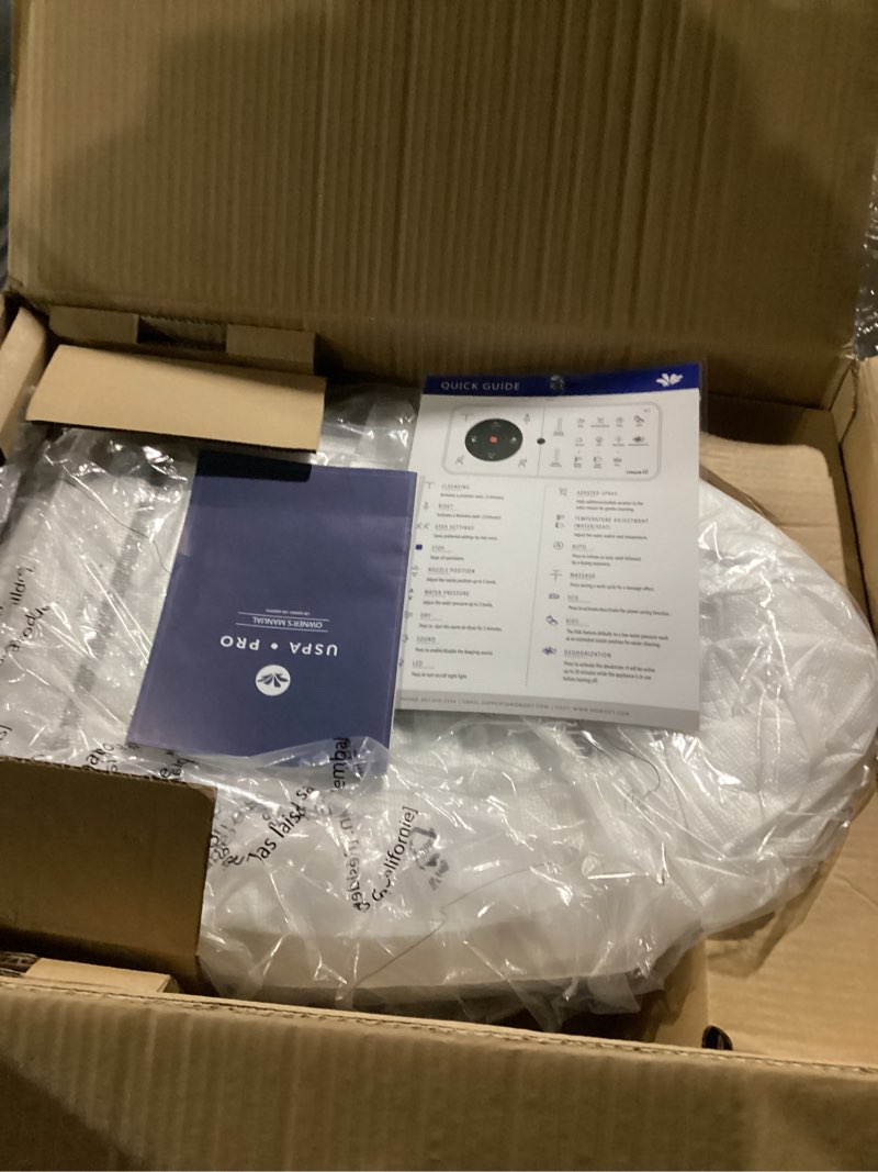 Condition photo showing Good Condition for Bio Bidet USPA PRO Modern Bidet Seat, Warm Water, Heated Seat & Dryer, Remote Control, Elongated Modern Elongated