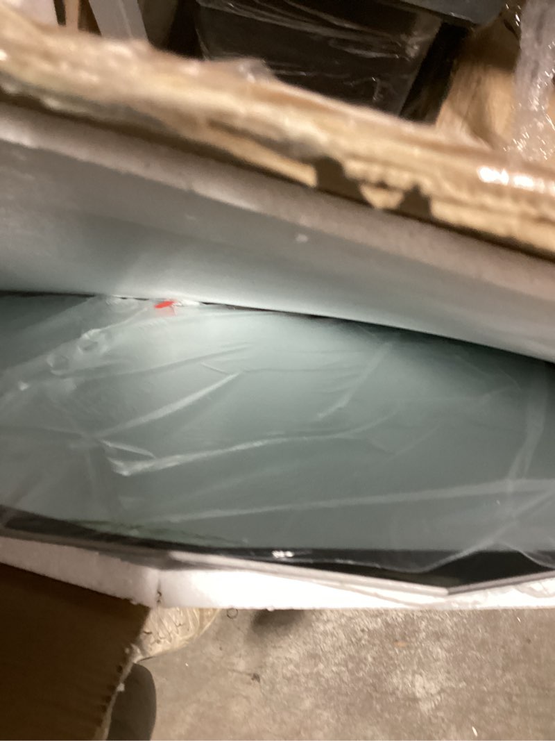 Condition photo showing Good Condition for Suidia Bathroom Mirror, 30"x 40" Wall Mirror, Frameless Bathroom Mirror with Beveled Edge for Bedroom, Living Room, Entryway, Hallway, Arched Shape 40"L x 30"W Arched Shape Nature