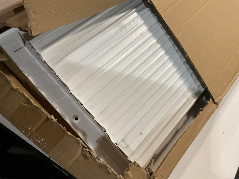 Condition photo showing As Is for 20x10 Vent Register [Duct Opening], Vent Covers for Home Ceiling, Two-Way Ventilation Register, Adjustable Solid Steel Wall Register Vent Cover (20"W x10"H [Duct Opening])