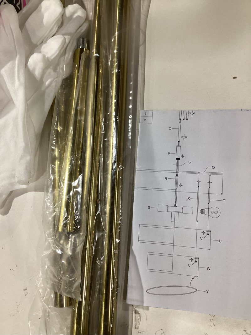 Doraimi Lighting 3 Tier Linen Drum Fabric Pendant Light Modern Farmhouse Decor 7 Lights 24 Inch Retr