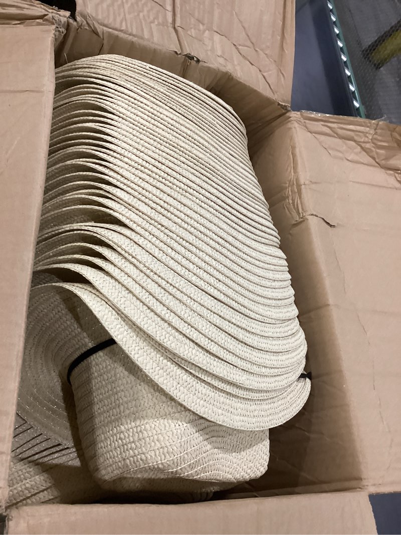 Condition photo showing Good Condition for Unittype Adult Cowboy Hat Bulk Western Party Straw Hat Unisex Cowboy Cowgirl Set for Women Men Beige 80