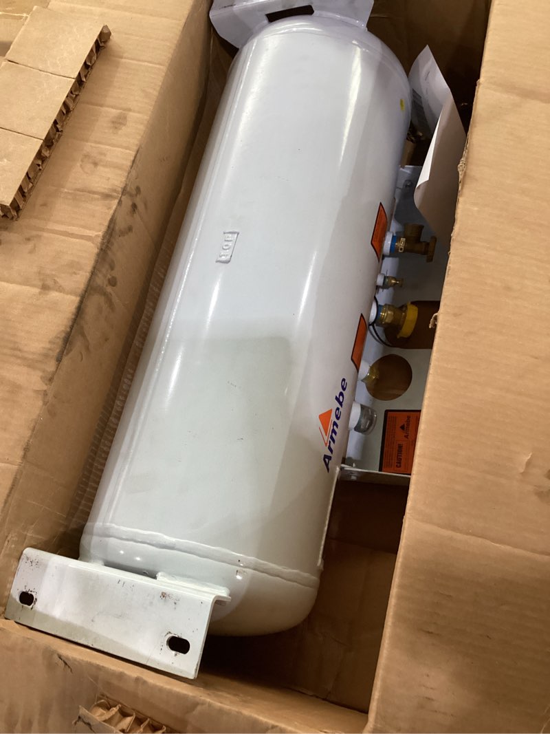 Condition photo showing As Is for flame king ysn16 16-gallon asme horizontal propane tank for rv, food trucks, van, or trailers