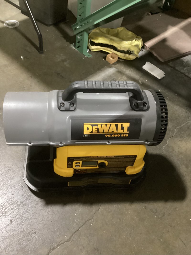 Condition photo showing As Is for DEWALT 90000 -BTU Forced air Outdoor Kerosene Heater