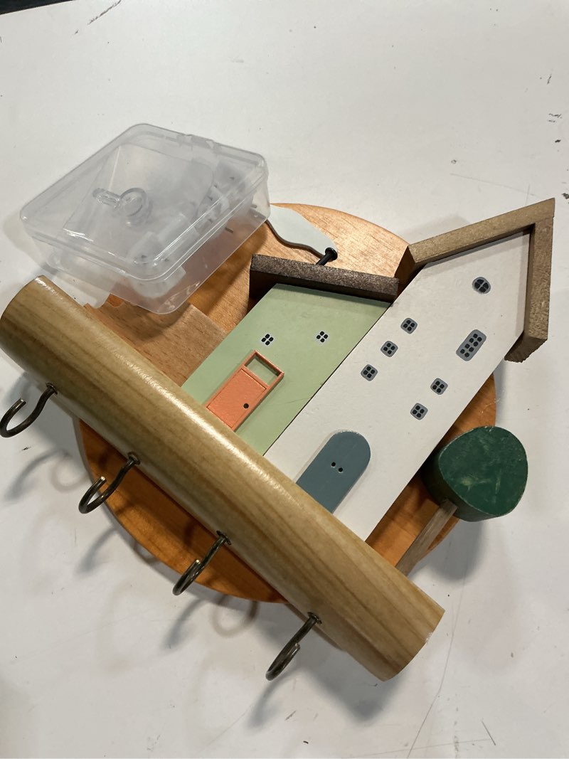 Condition photo showing Good Condition for key holder for wall decorative, farmhouse key hooks, cute handmade key rack organizer, accessories for entryway, kitchen, hallway - towel, leash, jewelry hangers - self-adhesive or wall mounted