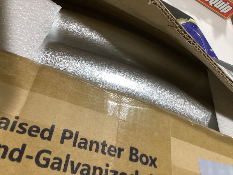 Condition photo showing Good Condition for 4x4x1ft(2 pack) galvanized round raised garden bed,outdoor planter box metal patio kit planting bed for vegetables flowers herb,silver 4x4x1ft(2 pack) silver
