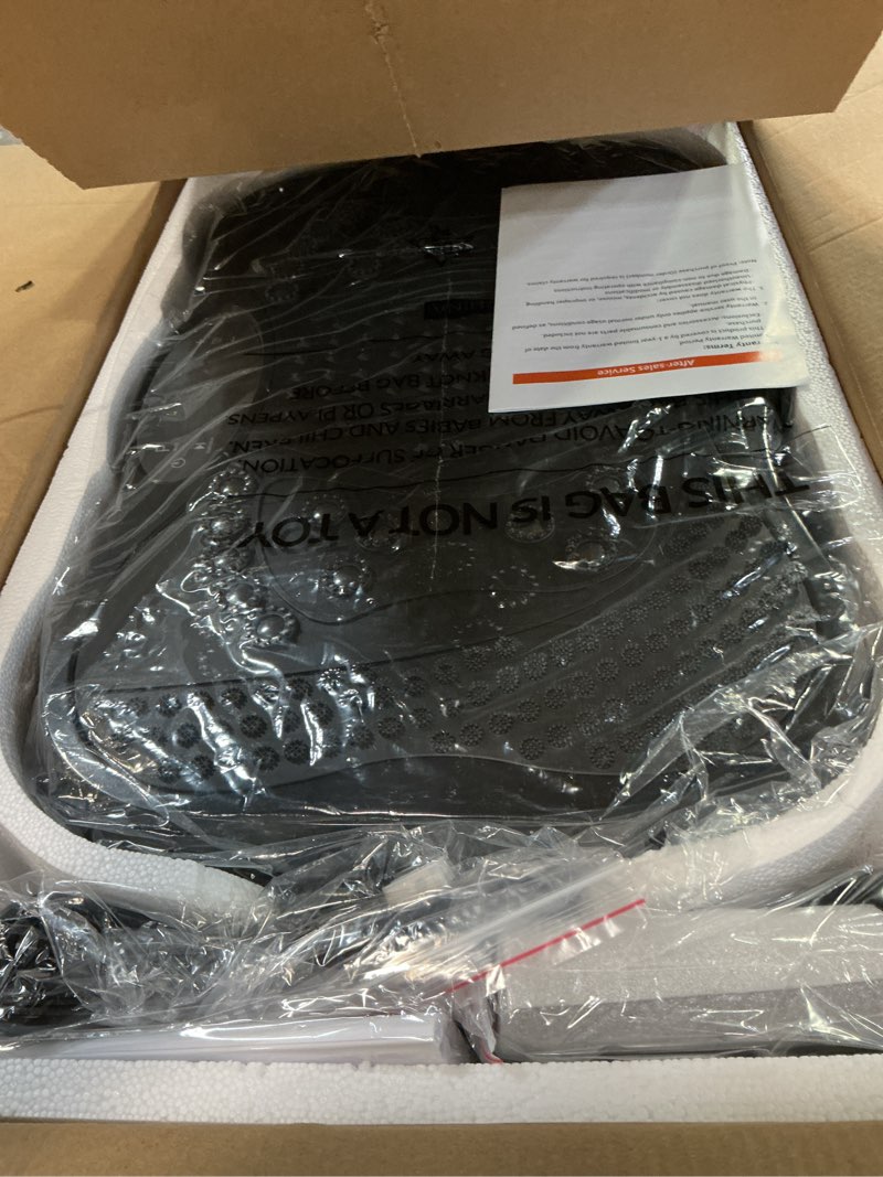 Condition photo showing Good Condition for vibration plate exercise machine, 130 levels full body workout vibrating plate for lymphatic drainage weight loss, 450 lbs capacity shake platform with resistance bands bluetooth for women men
