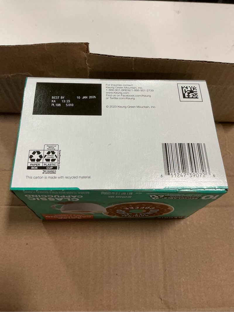 Condition photo showing New/Like New for The Original Donut Shop One-Step Classic Cappuccino, Keurig Single-Serve K-Cup Pods, 60 Count (6 Packs of 10) Classic Cappuccino 60 Count (Pack of 1) (Best By 10/Jan/2026)