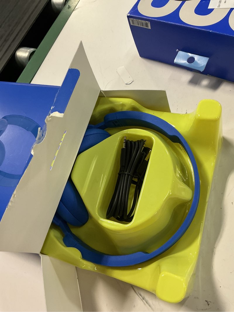 Condition photo showing Good Condition for onn. wireless bluetooth on-ear headphones - blue, new