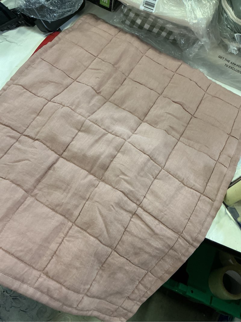 Condition photo showing Good Condition for european linen box quilted euro sham color desert sunset 20in x 26in