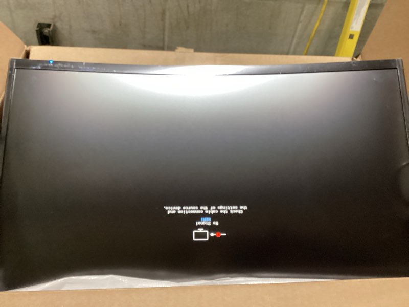 Condition photo showing As Is for (missing accessories )samsung 27\" essential s3 (s36gd) series fhd 1800r curved computer monitor, 100hz, game mode, advanced eye comfort, hdmi and d-sub ports, ls27d366ganxza, 2024