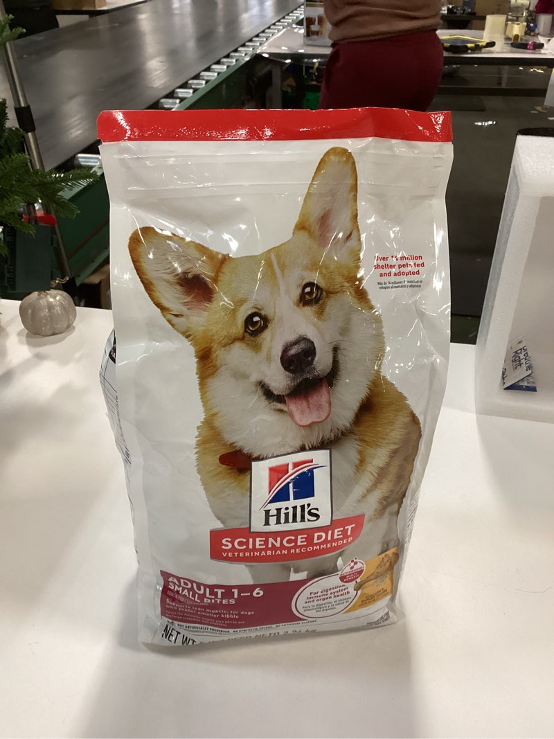 Condition photo showing New/Like New for (BEST BY 10/2026) Hill's Science Diet Adult 1-6, Adult 1-6 Premium Nutrition, Small Kibble, Dry Dog Food, Chicken & Barley, 5 lb Bag Chicken & Barley 5 Pound (Pack of 1)