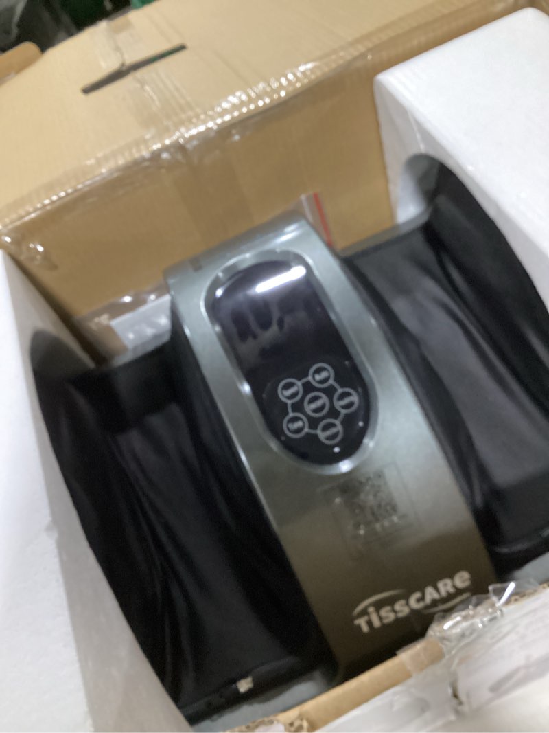 Condition photo showing Good Condition for tisscare shiatsu foot massager with heat, fsa eligible hsa foot massager for plantar fasciitis, neuropathy, circulation and pain relief, massage feet at home/office, gift for men and women 2026 new upgraded,gray