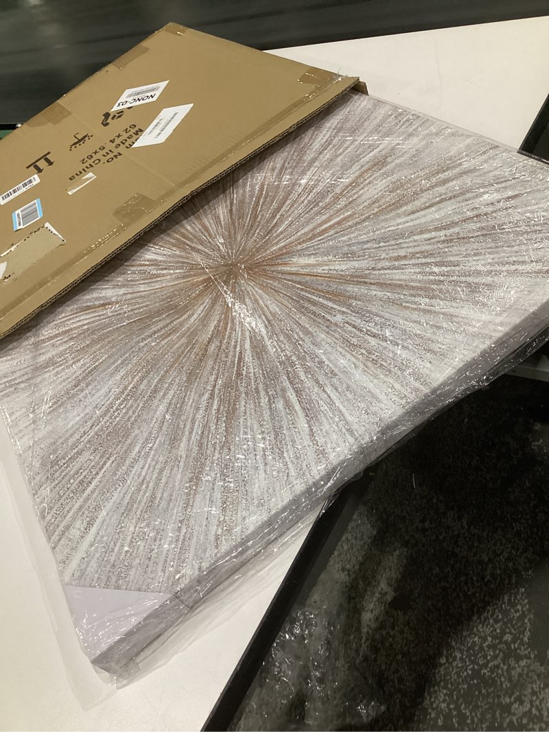 Condition photo showing New/Like New for yihui arts abstract sunshine wall art - hand-painted square painting for office, hallway, fireplace decor with stunning artwork and pictures 24"l x 24"w sunshine