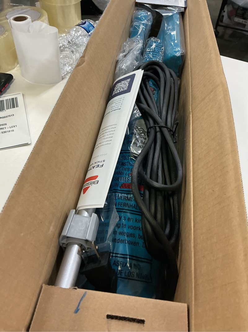Condition photo showing New/Like New for bissell featherweight stick lightweight bagless vacuum with crevice tool, 2033, one size fits all, blue