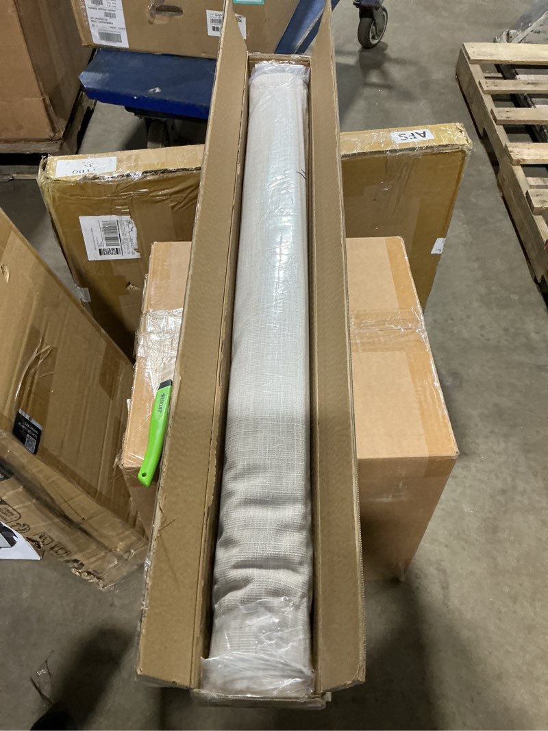 Condition photo showing Good Condition for Cordless Blackout Roman Shades, Fabric Shades for Windows, Washable Roman Blinds for Indoor Windows, French Doors, Bedroom, 21W x 48H Inches Beige White-beige Liner 21"W x 48"H