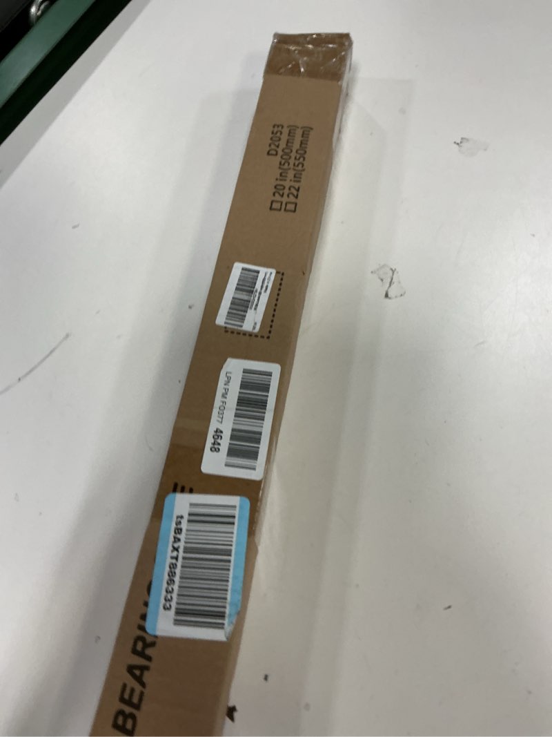 Condition photo showing New/Like New for heavy duty locking drawer slides full extension runners with lock 12 14 16 18 20 22 24 26 28 30 32 34 36 38 40 inch side mount rails for drawer capacity 236lb 1 pair load:250 lb (with lock) -w:53mm 22 inch