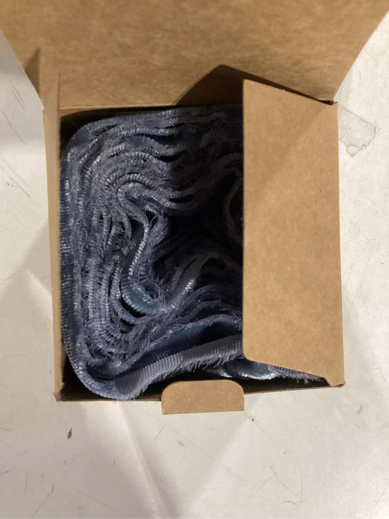 Condition photo showing New/Like New for Ribbli Dusty Blue Velvet Ribbon 2 Inch Handmade Frayed Vintage Christmas Ribbon for Gift Wrapping Christmas Tree Ornament Wreath Craft Home Decor -3 Yards Dusty Blue 2 inch