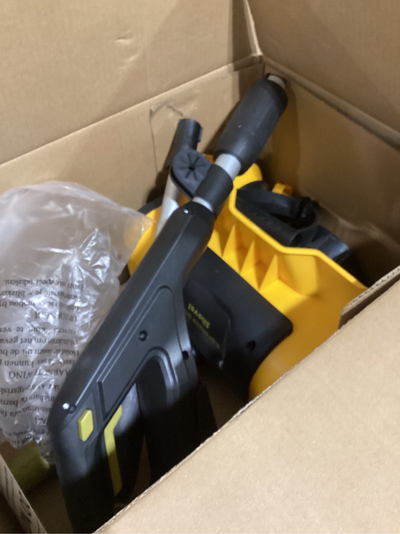 Condition photo showing New/Like New for Cordless Snow Shovel Compatible with DeWalt 20V Battery, 12" Electric Snow Blower with 20FT Max Throw & Adjustable Handle & Safety Switch, Snow Thrower for Driveway, Deck, Patio, Steps (NO Battery) Yellow