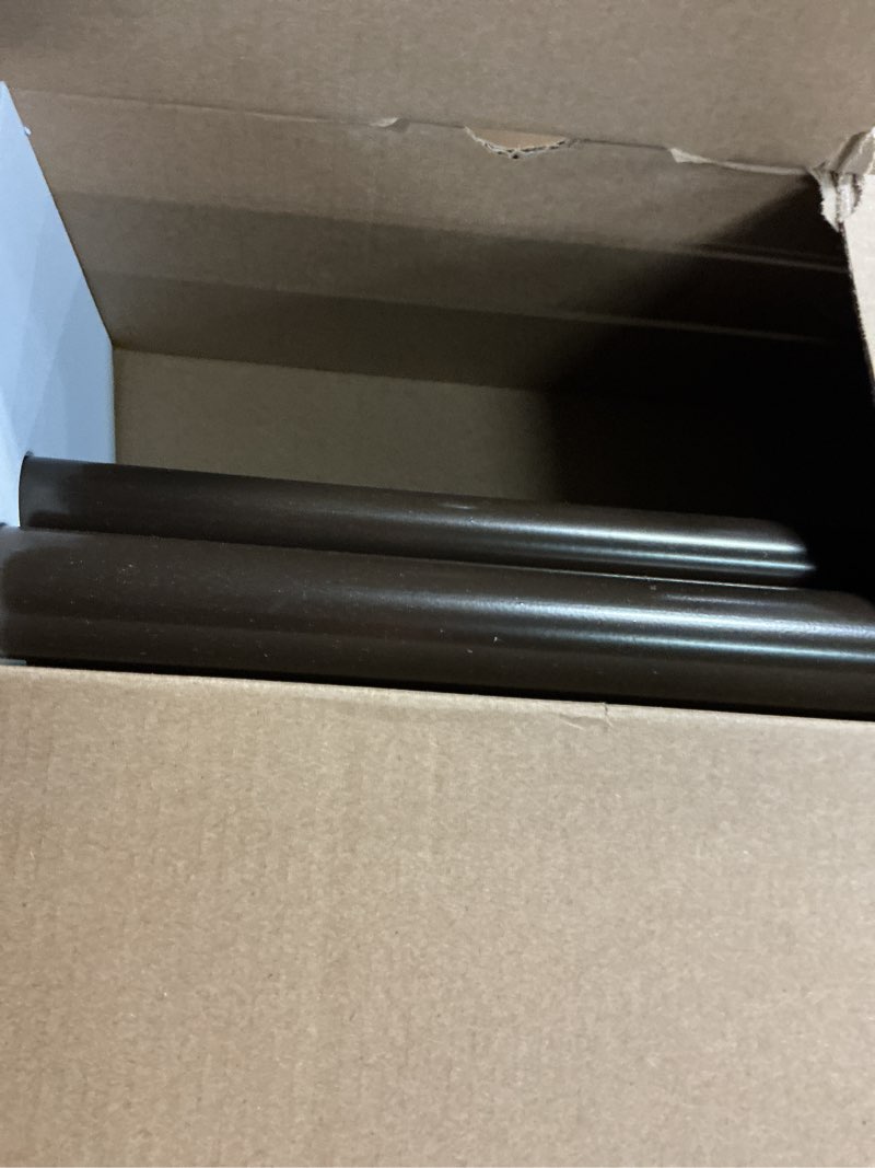 Condition photo showing Good Condition for KAMANINA 1 Inch Bronze Curtain Rods 66 to 120 (5.5-10 Feet), Telescoping Splicing Double Curtain Rod for Windows 54 to 115 Inches, Long Curtain Rod with Square Finials Bronze 66-120"