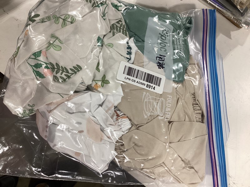 Condition photo showing As Is for 4 pack bassinet fitted sheets compatible with 21" x 35" amke, ezebaby, evolur stellar and mereryi baby bassinet, soft and skin-friendly, mint green and color rainbow mint green for ezebaby, evolur stellar baby bassinet