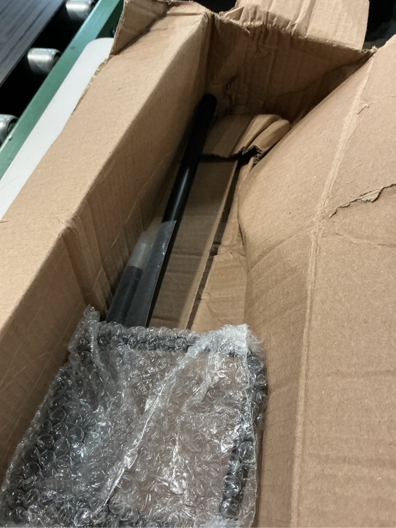 Condition photo showing As Is for delta faucet mclaren 3-piece bathroom set, matte black, 18"/24" towel rack, toilet paper holder, ring mcl63-mb