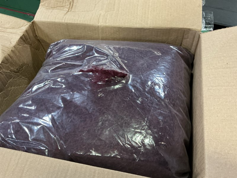 Condition photo showing Good Condition for saro lifestyle mongolian lamb fur poly filled throw pillow eggplant 12" x 20"