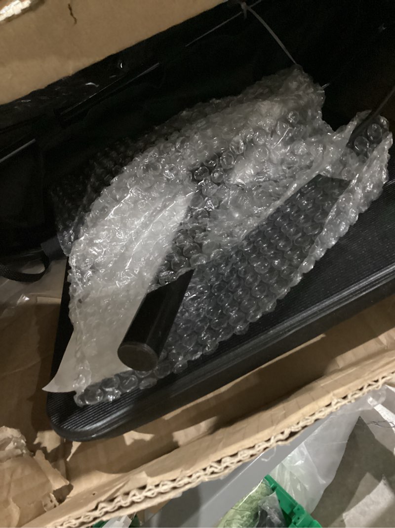 Condition photo showing As Is for medline steel rollator walker for adult mobility impairment, black, 300 lb. weight capacity, 8â€� wheels, foldable, adjustable handles, rolling walker for seniors