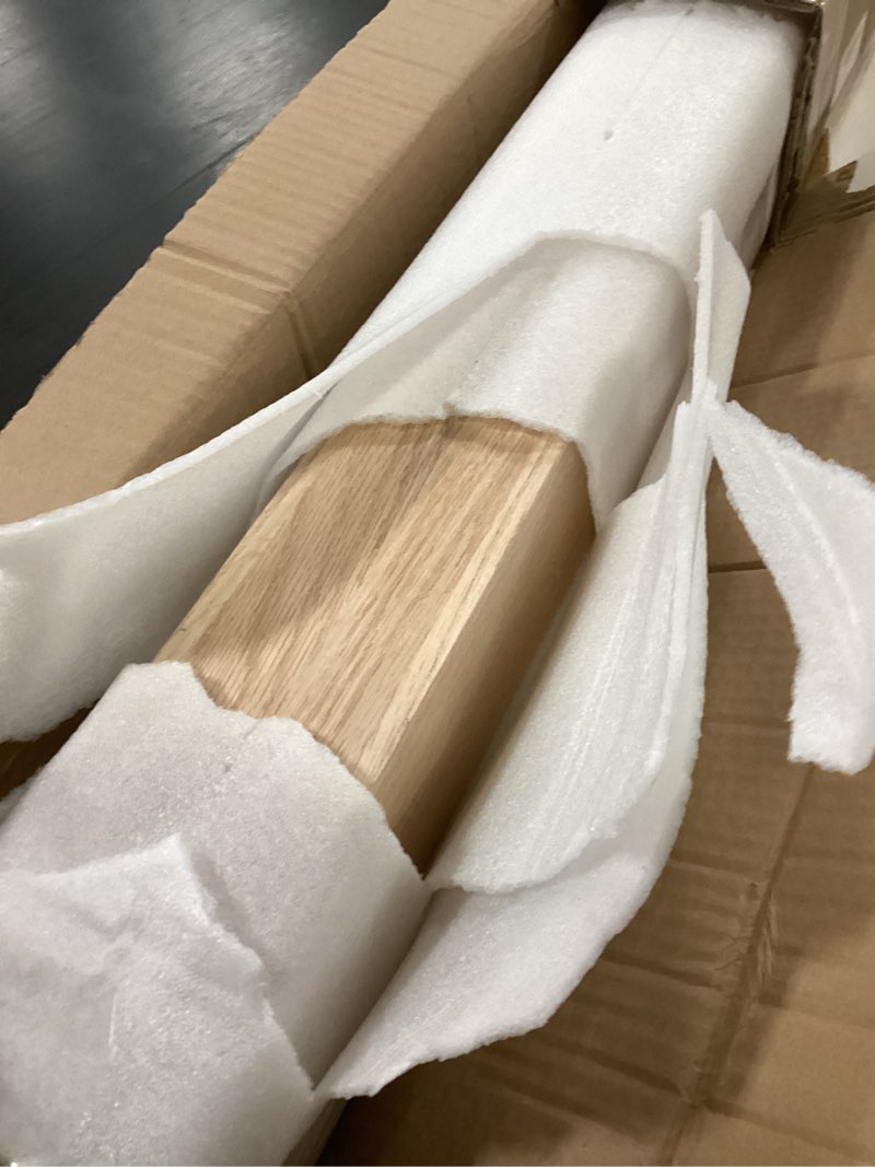 Condition photo showing Good Condition for 1 Pcs 3.5 x 48 inch Solid Red Oak Stair Newel Post with a Single Groove Notched Wood Balusters for Staircase Interior Railing Newels for Stair Handrails