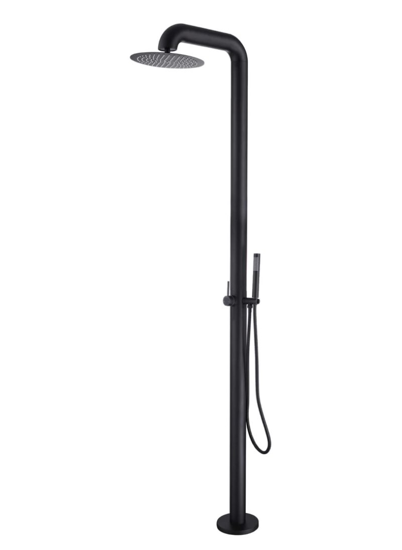 84.66" H Freestanding Outdoor Shower, 304 Stainless Steel Shower Kit with Hand Shower Head