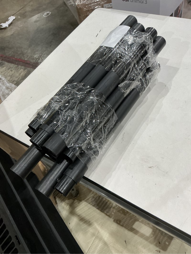 Condition photo showing As Is for item similar// project source 48-in w x 20-in d x 72-in h 5 -tier heavy duty black plastic utility shelving unit