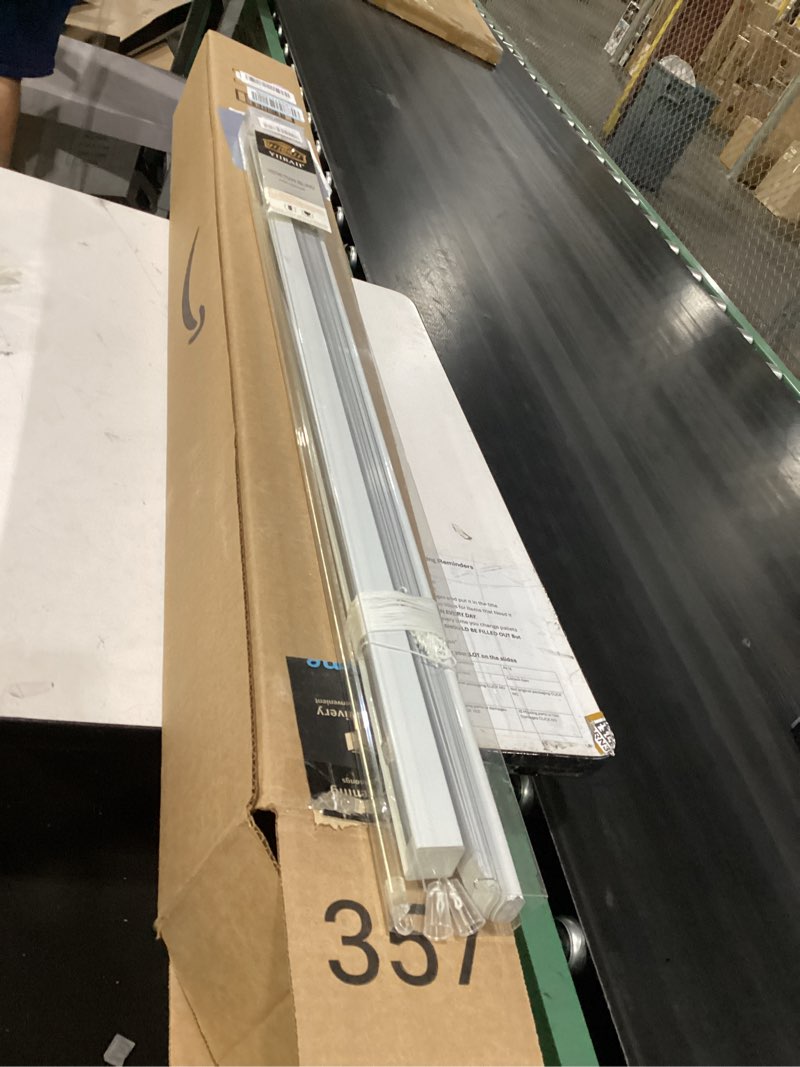 Condition photo showing Good Condition for yiibaii mini blinds suitable for 34" w x 64" h windows 1" aluminum horizontal venetian blinds darkening with rope and pole can mounted inside or outside white 34"w x 64"h