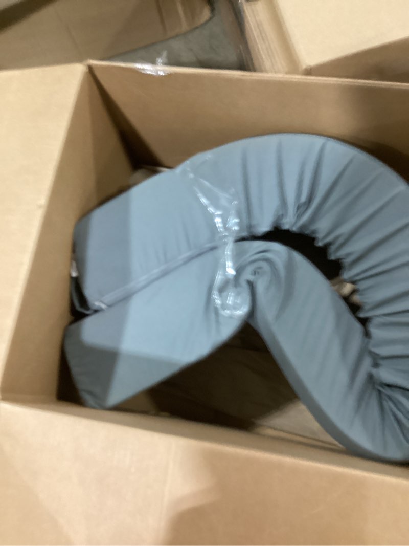 Condition photo showing Good Condition for Vekkia King Size Bed Wedge Pillow for Headboard/Bed Wedge Gap Filler/Mattress Gap Filler/Wedge Pillow Headboard to Close The Gap (0-6") Between Your Headboard and Mattress, (Grey 76"x10"x7") Grey King(76"x10"x7"-Gap under 6")