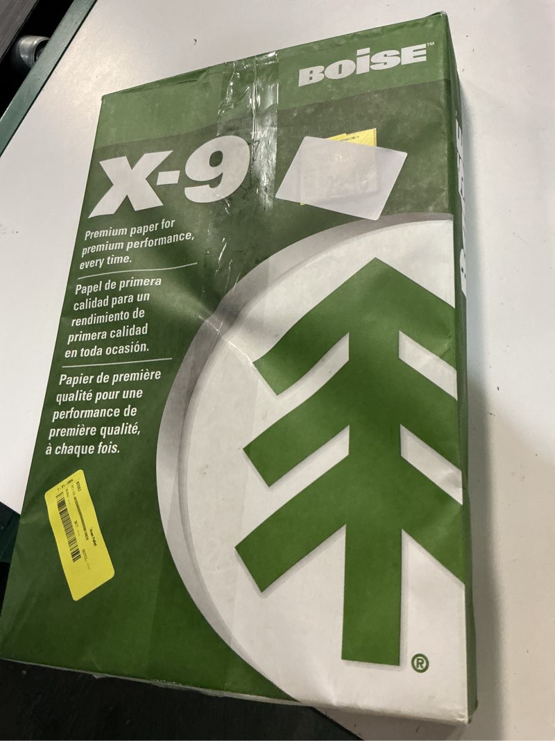 Condition photo showing New/Like New for boise x-9 multipurpose printer and copy paper, 5 reams, white, ledger (11 x 17 inches),