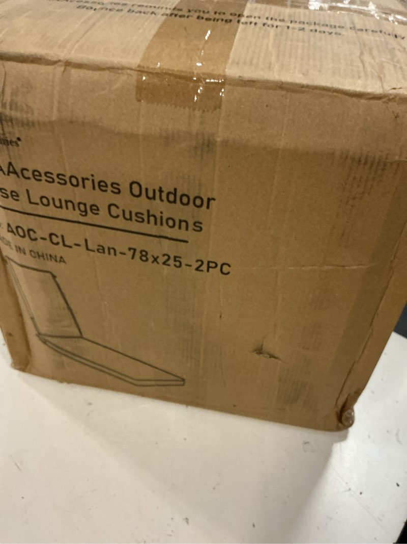 Condition photo showing New/Like New for aaaaacessories outdoor chaise lounge cushions, fade-resistant, waterproof patio furniture replacement cushions, 72" x 21" x 3", navy blue navy blue 72"x21"x3"-set of 1