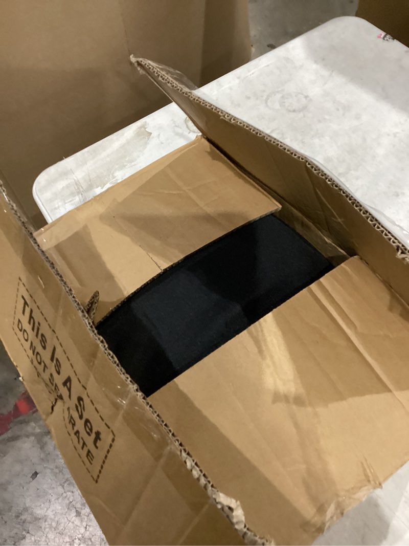 Condition photo showing Good Condition for 6-Pack Black Round Tablecloths, 120 Inches, Stain-Resistant Polyester for 5-6 Ft Round Tables - Washable Table Covers for Weddings, Banquets, Birthday Parties, Events Black 120 In, 6 Pack