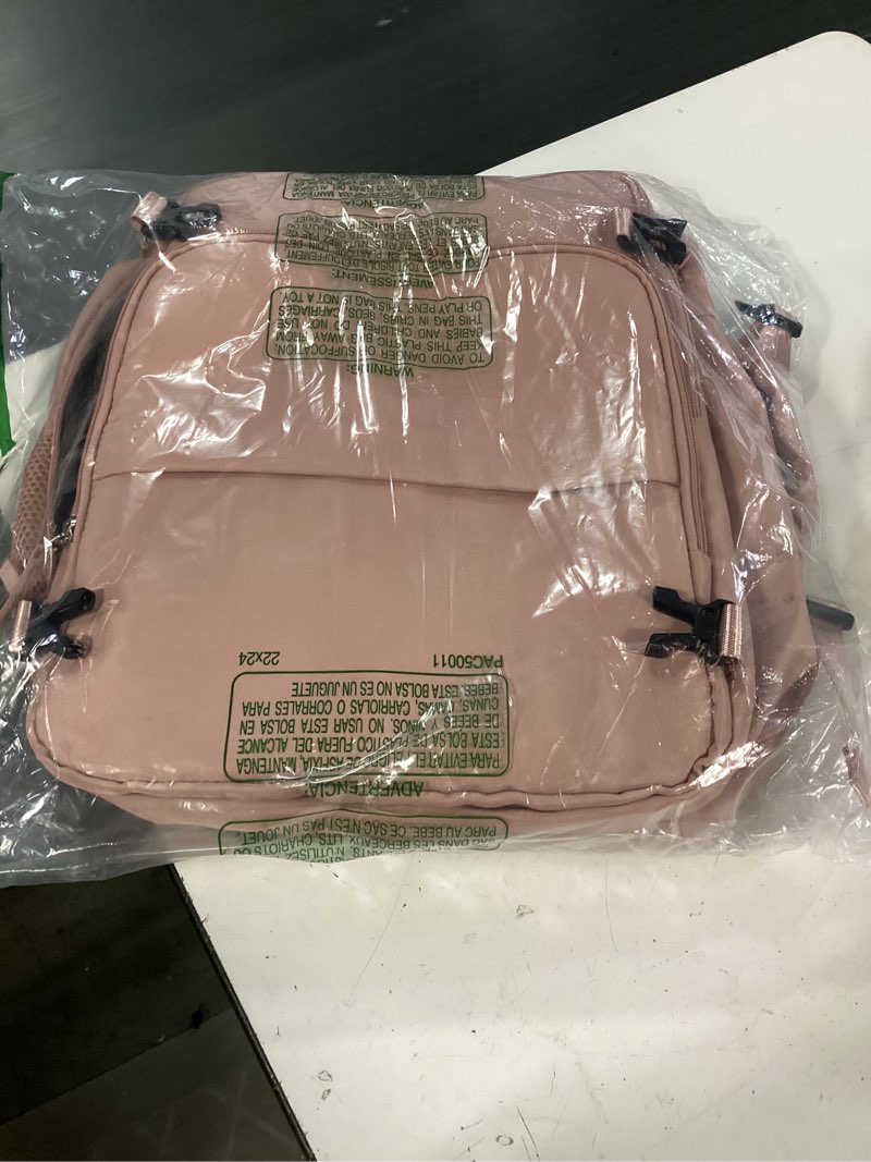 Condition photo showing Good Condition for travel backpack for women, flight approved carry on backpack with usb charging hole, lightweight travel bag, waterproof causal bookbag for college, travel, work pink large