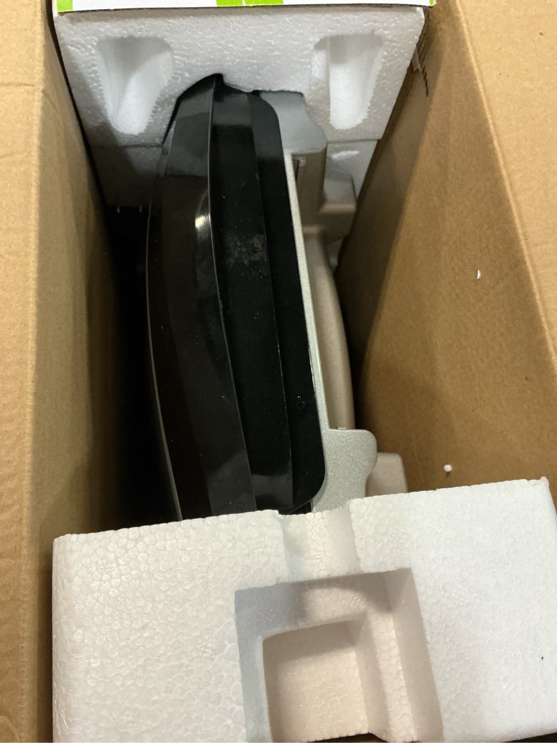 Condition photo showing As Is for hamilton beach electric indoor grill  6-serving  large 90 sq.in. nonstick easy clean plates  floating hinge for thicker foods  1200w  stainless steel  25371