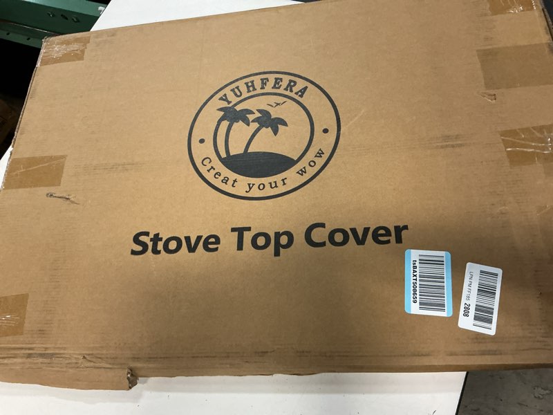 Condition photo showing New/Like New for wooden stove cover board for stovetop - 29.5"l x 21.25"w electric cooktop covers for stove top, ceramic stove top cover with handle?black? black cover tray board