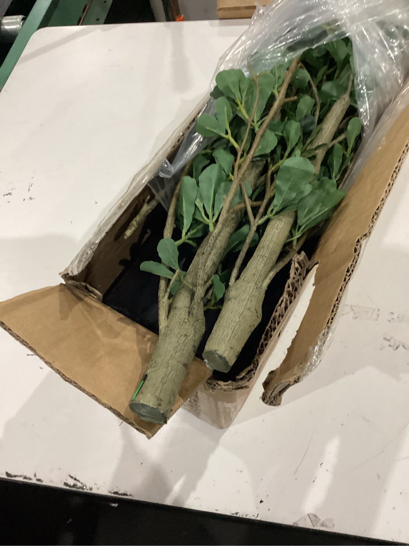 Condition photo showing As Is for larksilk 29” lambs ear stems fake plant - artificial greenery stems tall plant, green, lifelike faux indoor/outdoor plants for home decor, no maintenance required,