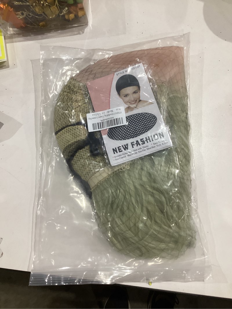 Condition photo showing New/Like New for Men Bald Light Green Short Curly Wig Unisex Halloween Cosplay Costume Wigs