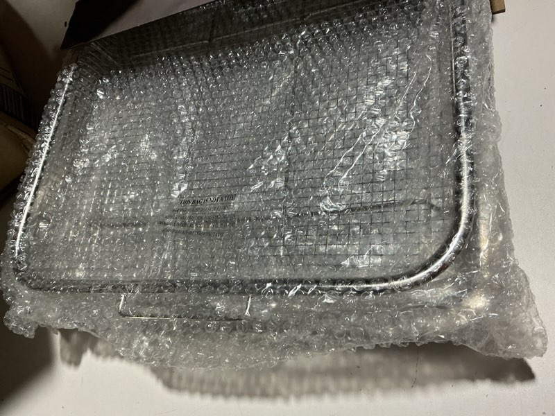 Condition photo showing Good Condition for air fryer basket for oven, air fryer basket and stainless steel baking tray pant oven air fryer pan rack for cooking baking dishwasher and broiling (18.7"x12.8") 18.7"x11.9" & 18.5"x12.8"