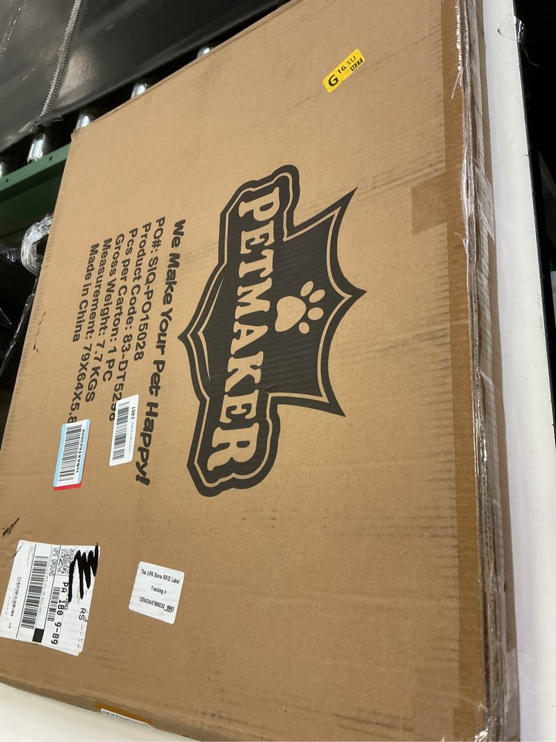 Condition photo showing New/Like New for Dog Playpen - Foldable Metal Exercise Puppy Play Pen with 8 24x30in Panels - Indoor/Outdoor Pen with Door for Dogs, Cats or Small Animals by PETMAKER