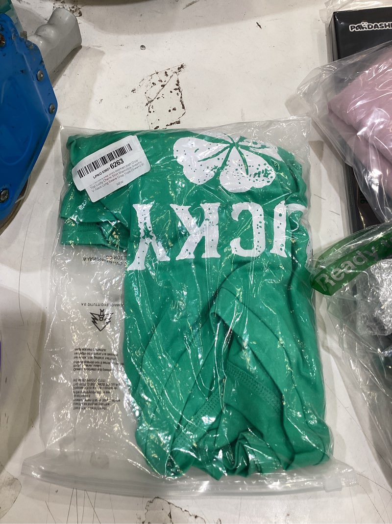 Condition photo showing Good Condition for women's st. patrick's day shirt irish crop top lucky shirt shamrock graphic long sleeve crop tops lb-green-7 small