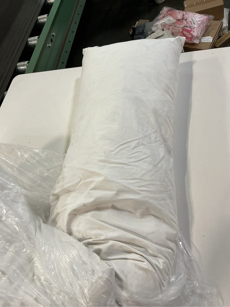 Condition photo showing Good Condition for premium feather pillow insert, 12x48, no color