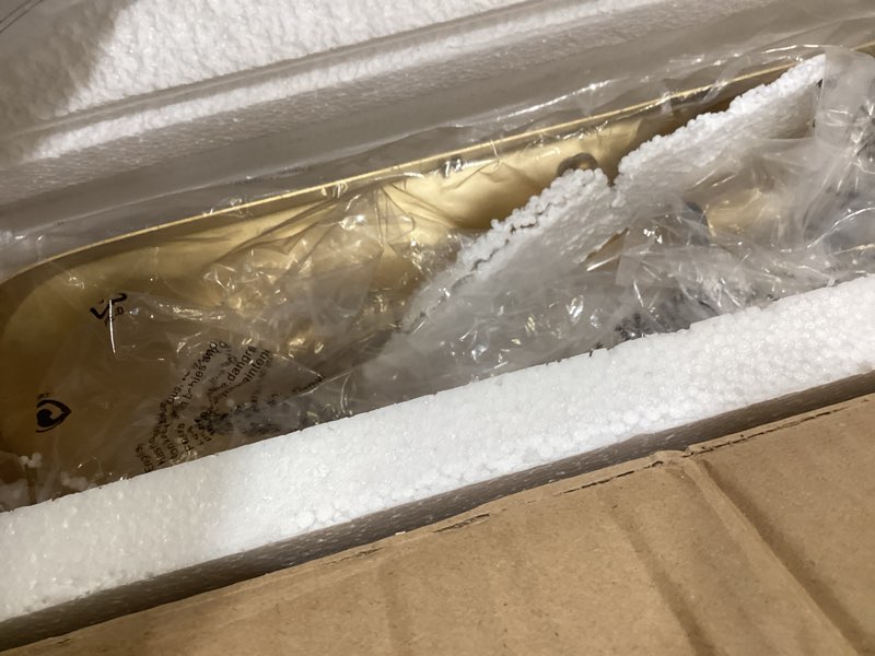 Condition photo showing New/Like New for Modern Gold Wall Sconces for Living Room, Marble Sconce Wall Light Fixtures for Bedroom, Alabaster Sconce Lighting for Entryway Bathroom, 1 Pack