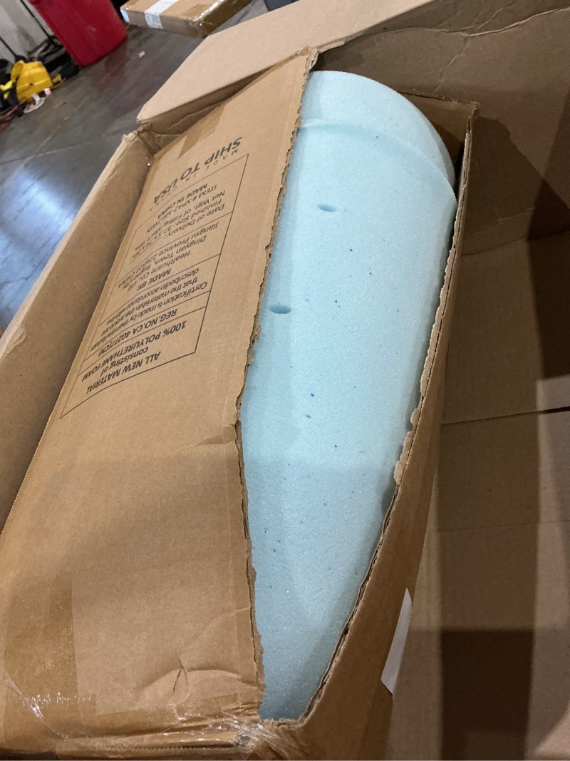Condition photo showing Good Condition for egohome 2 inch twin memory foam mattress topper, cooling gel infused & pressure relieving pad in a box, dorm room essentials, certipur certified, blue