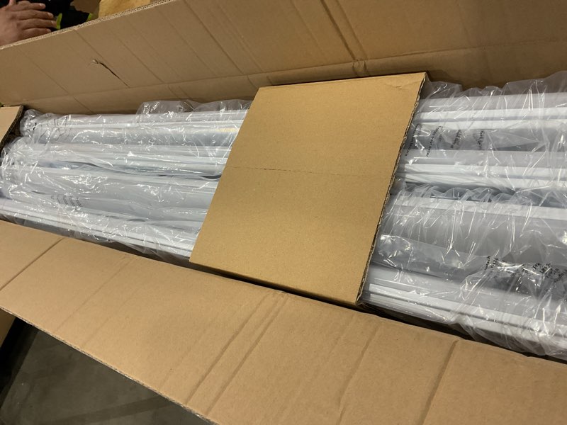 Condition photo showing New/Like New for antlux 4ft led flush mount puff lights, 40w 4500lm linear light, 5000k daylight white, 4 foot integrated led wraparound ceiling lighting fixtures for kitchen laundry, fluorescent replacement, 4 pack 5000k 4ft-40w