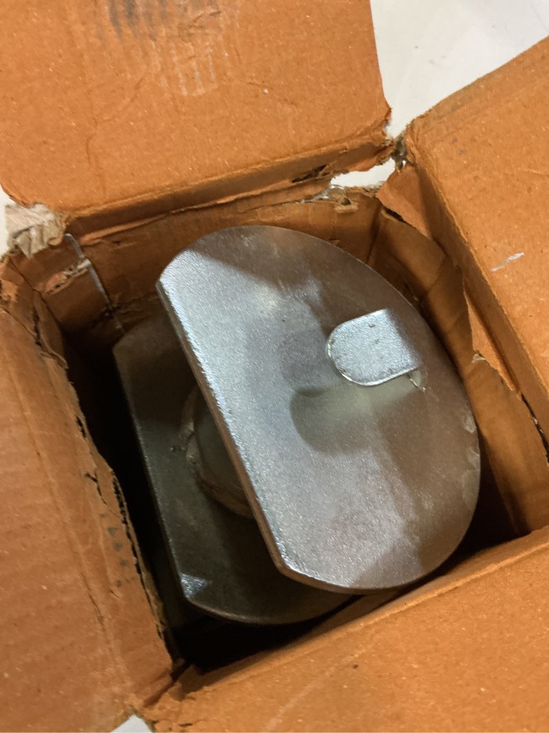 Condition photo showing As Is for buyers products bdl253 drawbar lock for lunette eye trailers, zinc plated theft deterrent insert fits 2-1/2 to 3 inch lunette rings, accepts up to 1/2 inch padlocks for secure towing storage