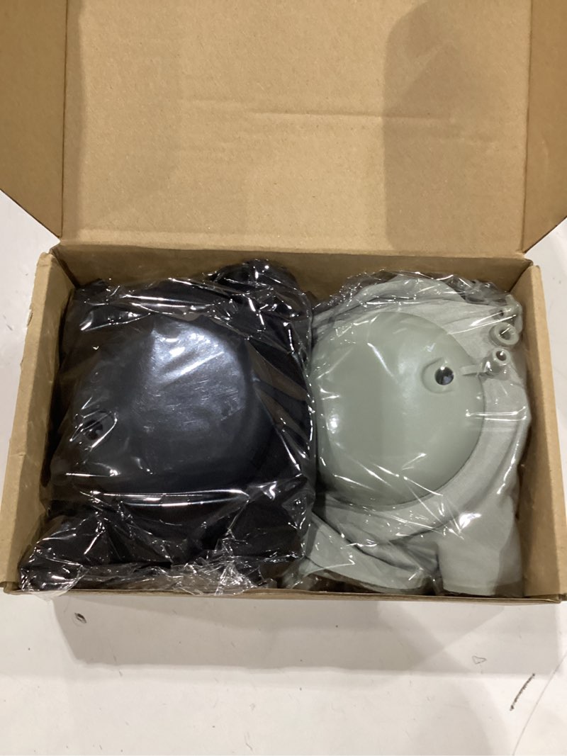 Condition photo showing New/Like New for 2 pcs inflatable bath pillows for tub bath head and neck u shaped blow up full body travel pillow with adjustable button grey and black bath tub pillows for airplanes shower spa