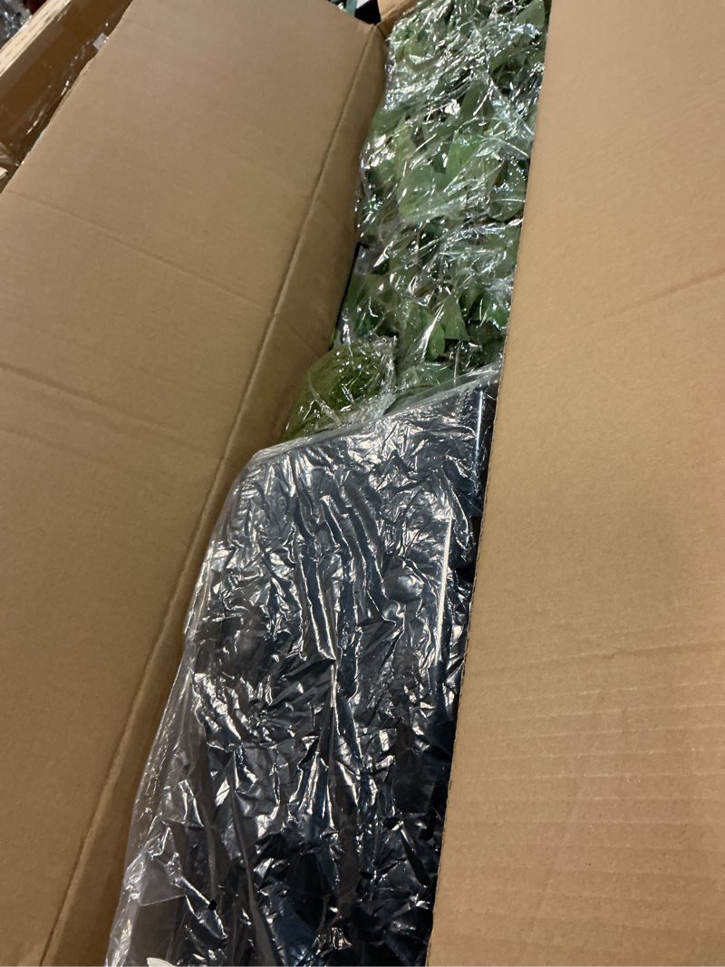 Condition photo showing New/Like New for 6ft Ficus Artificial Tree with 3 Natural Curved Trunks, 74" Tall Lush Faux Tree for Home Decor Indoor, Green Lifelike Fake Ficus Tree with Black Planter Pot Black Planter 6ft